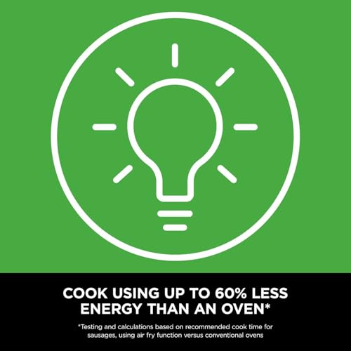 Ninja Air Fryer MAX PRO, 6.2L, Uses No Oil, Large Square Single Drawer, Roast, Bake, Air Fry, Family Size, Non-Stick, Dishwasher Safe Basket & Crisper Plate, Silicone Tongs, Black & Copper, AF180UKCP